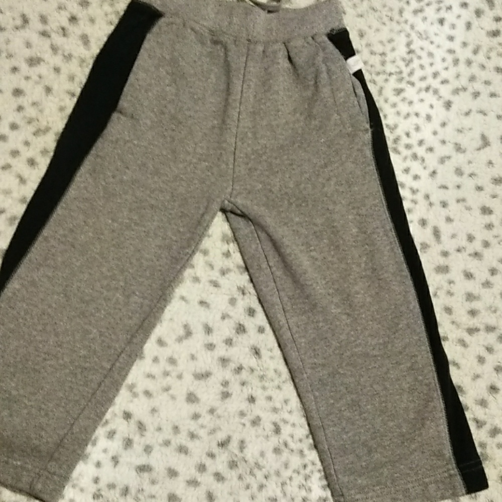 Boys sweats with black stripe